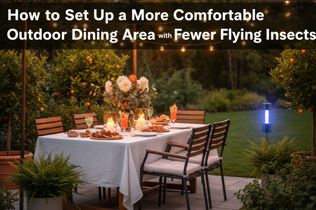 How to Set Up a More Comfortable Outdoor Dining Area with Fewer Flying Insects