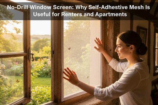No-Drill Window Screen: Why Self-Adhesive Mesh Is Useful for Renters and Apartments