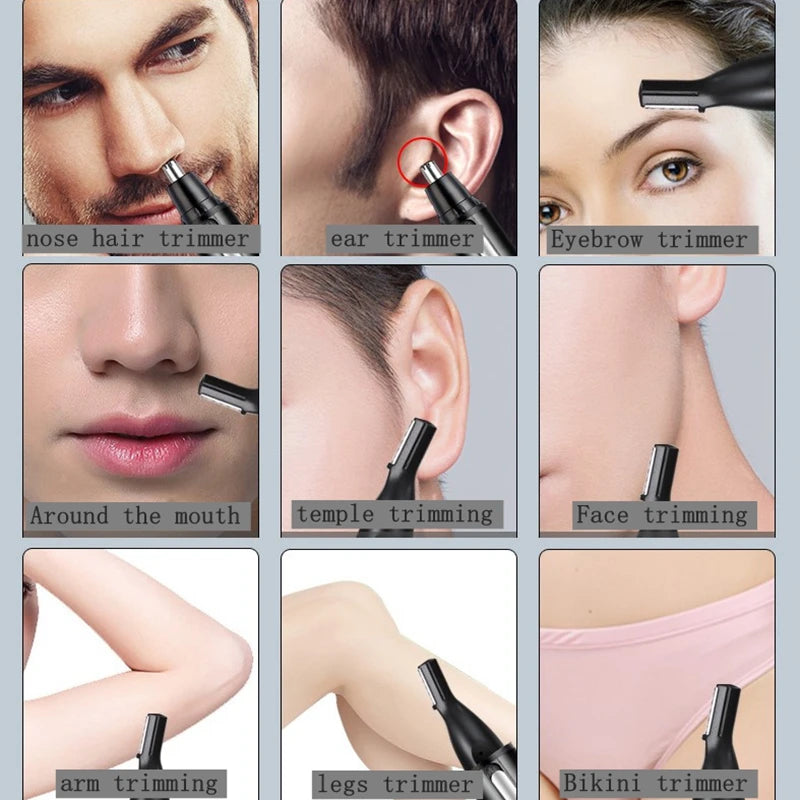 Rechargeable Nose & Ear Hair Trimmer for Men Women