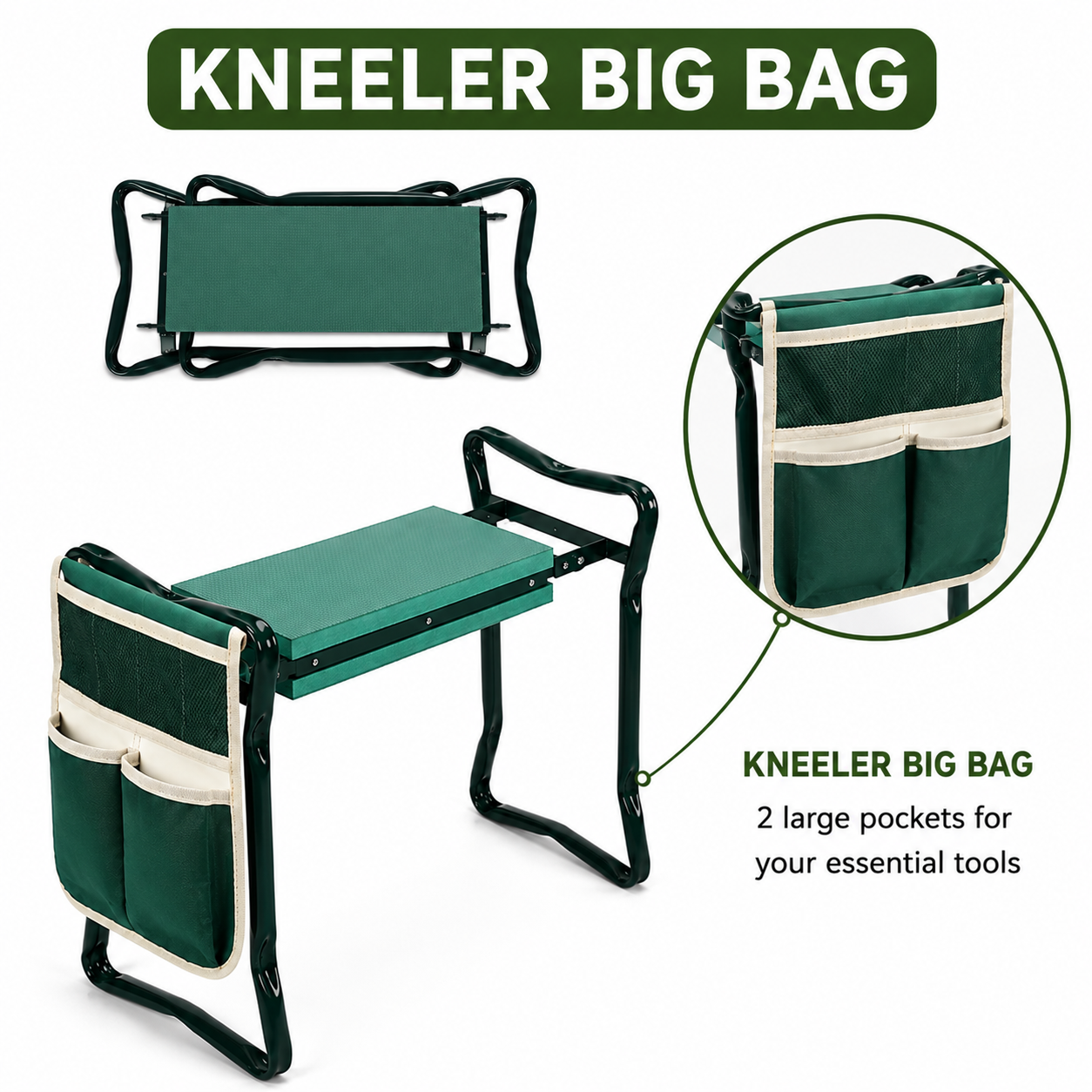 Homiva Foldable Garden Kneeler and Seat