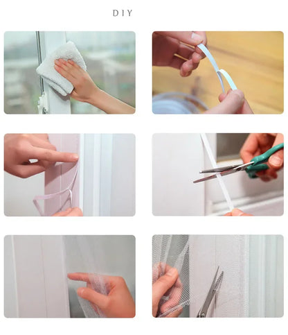 DIY Self-Adhesive Mosquito Net for Windows & Doors