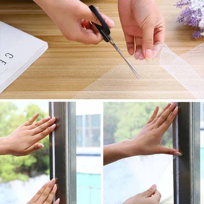 DIY Self-Adhesive Mosquito Net for Windows & Doors